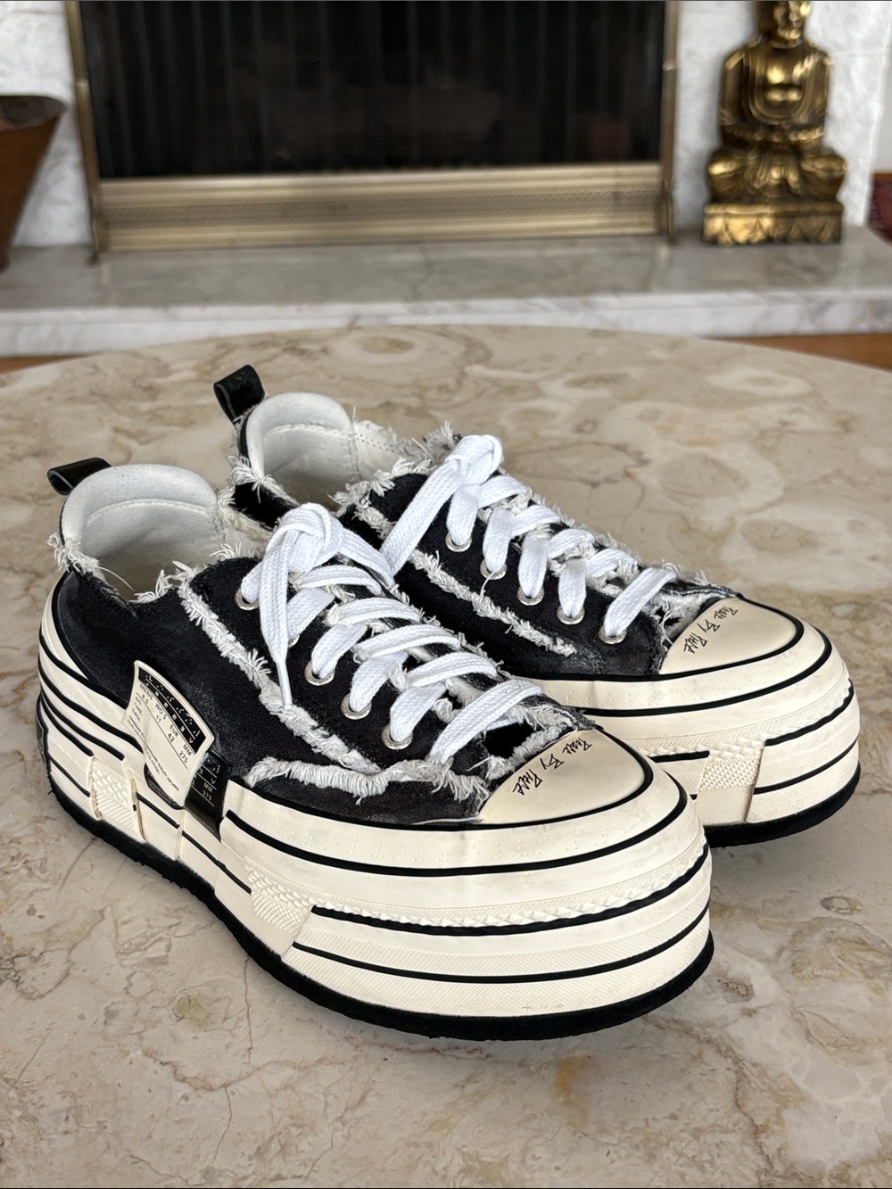 xVESSEL G.O.P. Lows Black Deconstructed Platform Sneakers Men’s 8.5 / Women’s 11